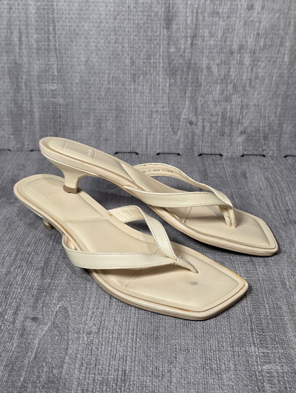Dolce Vita Ramia Heeled Sandals Bone Ivory Size 7.5